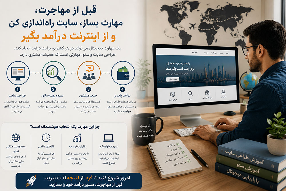 ساخت درآمد قبل از مهاجرت